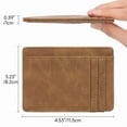thumbnail image 6 of FALAN MULE Men Wallet Compact Slim Minimalist Front Pocket RFID Blocking Wallet for Men and Women Leather Card Holder Wallet, 6 of 9
