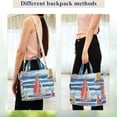 thumbnail image 4 of FORMRS Womens Corduroy Tote Bag Crossbody Shoulder Handbag with Pocket, Red Sailboats, 4 of 7