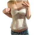 thumbnail image 2 of SDNall Mode Femmes Décontractée Dentelle Bandage Sexy Tube Tops Blouse, 2 of 9