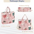 thumbnail image 6 of FORMRS Womens Corduroy Tote Bag Crossbody Shoulder Handbag with Pocket, Pink Christmas Cups, 6 of 7
