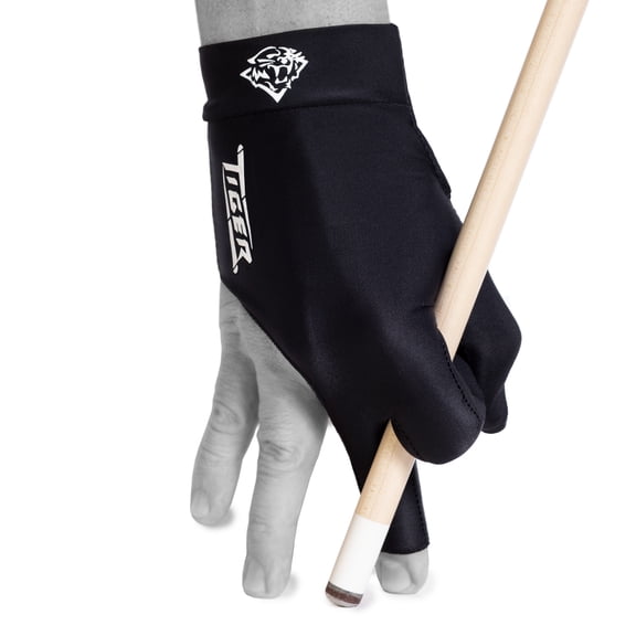 Tiger PRO Series Billiard Glove – X-Large - for Right Hand (Left-Handed Players) - Black Color – Professional Pool Cue Glove with Enhanced Fit & Breathable Design