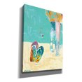 thumbnail image 2 of Epic Graffiti 'Flip Flops on the Beach' by Pamela Beer, Canvas Wall Art, 40"x54", 2 of 2