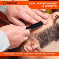thumbnail image 3 of ASIPRO Straight Razor Men with 10 Shaving Blades (20 Single Edge Razors Blades), Straight Edge Razors Rasoir Barbe Homme avec 10 Lame Rasoir Shaving Reusable Barber Razor for Beard, 3 of 7
