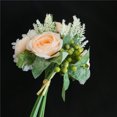 thumbnail image 4 of Baya Realista Simulación Ramo Tela Flor artificial DIY Decoración de interiores, Rosa claro Yuarrent HA7359-05B, 4 of 6