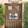thumbnail image 4 of Owl Book Welcome Sign for Front Door Porch Wreath Door Sign Home Decoration Rustic Farmhouse Style, 4 of 5