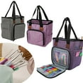 thumbnail image 3 of Coofit Knitting Bag Creative Large Capacity Yarn Storage Organizer Crochet Tote Bag, 3 of 8