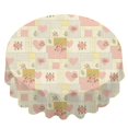 thumbnail image 2 of Pioneer Flower Floral Print Pattern Round Tablecloth 70"x70", Wrinkle Resistant Wipeable Table Cover for Kitchen Dining Room Picnic Patio and Party, 2 of 6