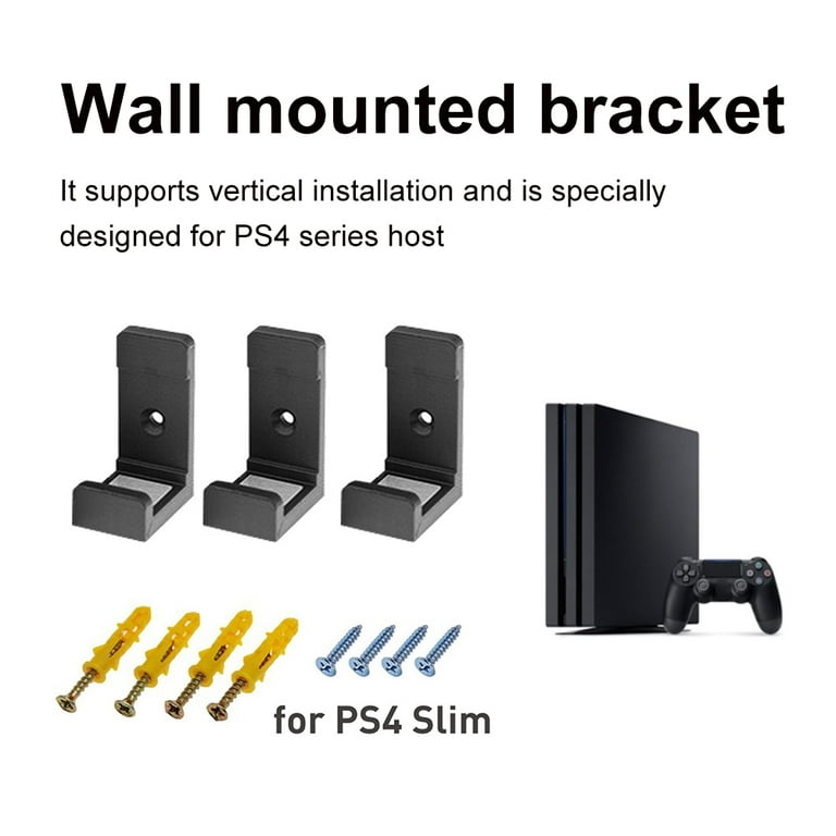 alarm Continental absorption Wall Mount for PS4/PS4 Pro/PS4 Slim Game Console Host Wall Bracket Holder  Stand Storage Rack Gaming Accessories with Screws - Walmart.com