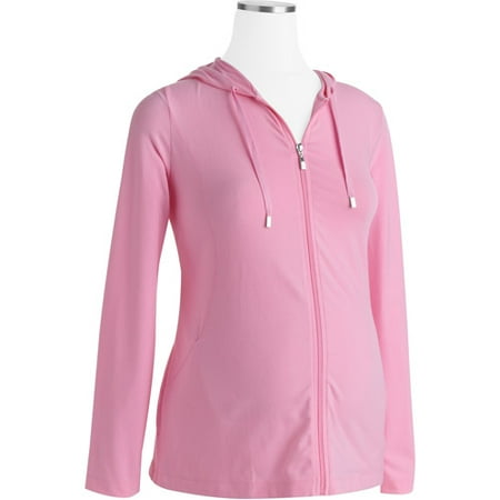 Danskin Now Maternity Jersey Hoodie with Curved Seams