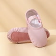 thumbnail image 2 of Xfvqtps Ballet Shoes for Girls Soft Sole Non Slip Cross Elastic Straps Solid Color Leather Dance Shoes for Gymnastics Performance Pink, 2 of 5