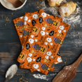thumbnail image 6 of Purple Halloween Kitchen Towels Set of 3, Water Absorbent Dish Towel, Pumpkins Cat Ghost Black Bat Decorative Hand Towels - Quick Drying Cloth for Cooking Baking, 18x28 Inch, 6 of 8