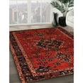 thumbnail image 3 of Ahgly Company Machine Washable Indoor Square Traditional Tomato Red Area Rugs, 4' Square, 3 of 7
