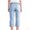 1-Light Blue, variant on Striped Capri Pants for Women Casual Lightweight Slacks Trendy Summer Drawstring Elastic High Waist Straight Leg Linen Pants Casual Beach Cropped Trousers with Pockets 1-Red XXL