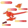thumbnail image 2 of Figura de juguete Jefuzh con diseño de dragón dorado rojo impreso en 3D, 14 cm, 2 of 7