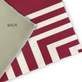thumbnail image 2 of 4' x 6' Simply Daisy Corner Stripes Modern & Contemporary Chenille Area Rug, Maroon Red, 2 of 5