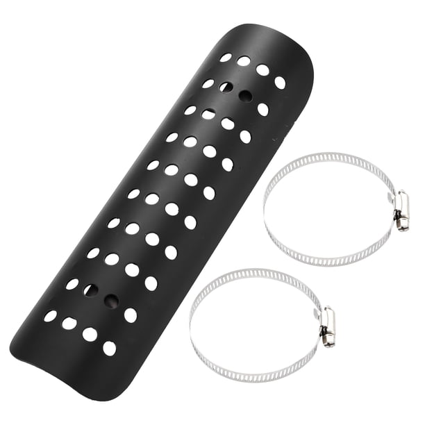 Protector térmico de escape para Motocicleta Unique Bargains negro 20-70mm Abrazadera