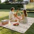 thumbnail image 4 of Spring Pink Floral Outdoor Rug for Patio/Deck/Porch, Non-Slip Large Area Rug 5 x 7 Ft, Vintage Farmhouse Flowers Art Indoor Outdoor Rugs Washable Area Rugs, Reversible Camping Rug Carpet Runner, 4 of 8