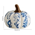 thumbnail image 3 of erdimoy Blue & White Floral Ceramic Pumpkin Decor, Multi‑Size Chinoiserie Fall Pumpkin Tabletop Figurine, Thanksgiving Harvest Season Mantel Shelf Home Ornament, 3 of 6