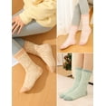 thumbnail image 2 of Litfun Fuzzy Socks for Women, 3 Pairs Winter Warm Fluffy Socks Cozy Thick Plush Slipper Socks, Size 6-8, 2 of 6