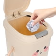 thumbnail image 3 of CTIRCHIU 1Pcs Rectangular Pedal Trash Can Waste Separation Beige PP Foot Operated Lid For Office, 3 of 6
