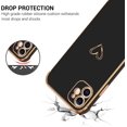 thumbnail image 2 of for iPhone 11 Case, iPhone 11 Phone Case, Cute Heart Pattern Slim Fit Soft Flexible Shockproof TPU Bumper Non-Slip Protective Women Girls Men Boys Case Cover for iPhone 11 6.1", Black., 2 of 16