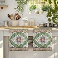 thumbnail image 3 of Dish Towels, Green Bohemian Absorbent Kitchen Towels 2 PCS, Vintage Medieval Mural Microfiber Hand Towels Dish Cloths Tea Towels for Home&nbsp;Bathroom Cleaning Drying,18X28-Inch,, 3 of 9