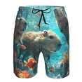 thumbnail image 3 of Pofeuu Underwater Swimming Guinea Pig Prin Men's Swim Trunks Quick Dry Bathing Suit Swimming Board Shorts Mesh Lining Beach Swimwear-X-Large, 3 of 6