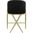 thumbnail image 3 of Meridian Furniture Xavier Black Velvet Counter Stool with Gold Metal Legs, 3 of 8