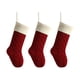thumbnail image 3 of 3 piezas de decoración navideña de 45 cm (18 pulgadas): calcetines navideños de Papá Noel, calcetines colgantes para el árbol de Navidad, bolsas para dulces y adornos para calcetines., 3 of 7