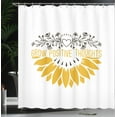 thumbnail image 3 of Ambesonne Saying Shower Curtain, Grow Positive Thoughts Flora, 69"Wx75"L, Earth Yellow White, 3 of 4