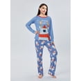 thumbnail image 4 of Votuleazi Family Matching Christmas Pajamas, Baby Romper/Deer Letter Pattern Long Sleeve Tops and Pants Sleepwear Set, 4 of 10