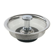 Mainstays Stainless Steel Mesh Sink Strainer with Rubber Stopper Silver