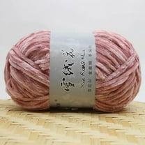 Apmemiss Clearance Knitting Gold Chenille Yarn DIY Velvet Chenille Yarn Bulky Luxury Polyester Chenille Yarn for Crochet Hat Scarf Sweater Shawl Toy