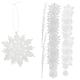 thumbnail image 2 of Holiday Pendants Snowflake Crafts 36Pcs Plastic Ornaments For Christmas Tree Decor 7.5cm Winter Wonderland Party Decoration, 2 of 4