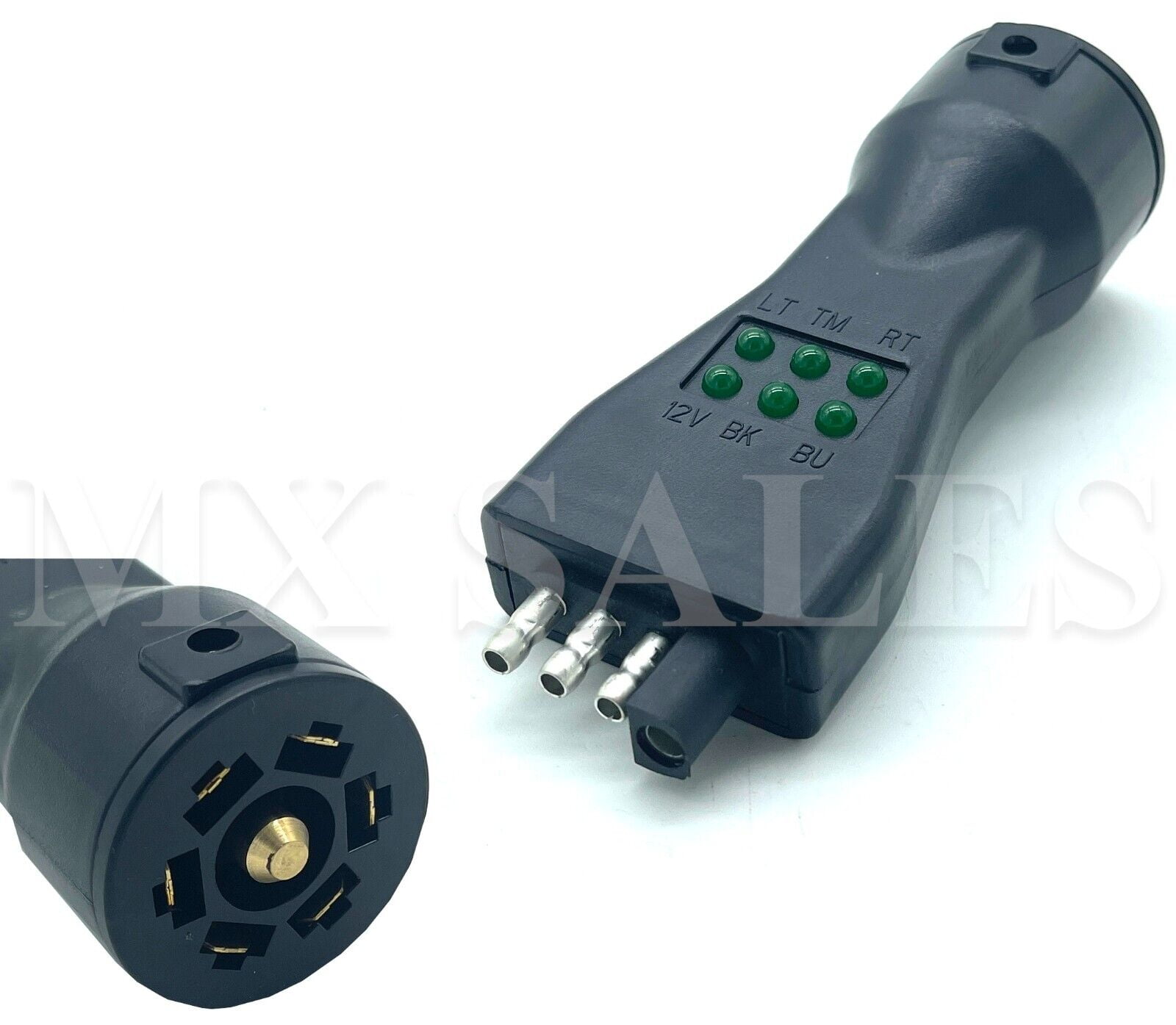 Truck Trailer 7 Blade 4 Pin Vehicle Plug Tester Wire Light Brake Towing