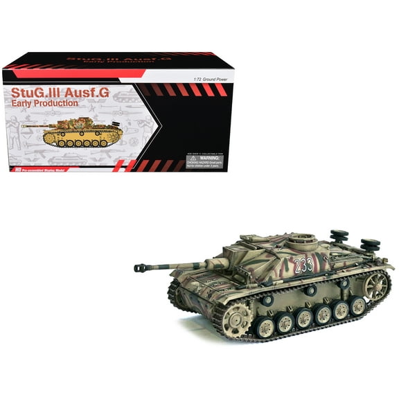 Germany StuG III Ausf. G "Early Production" Tank "#233" (1943) "NEO Dragon Armor" Series 1/72 Plastic Model by Dragon Models