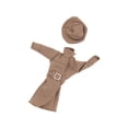 thumbnail image 4 of Figura femenina a escala 1/6, gabardina, ropa para muñecas, accesorios, cuerpo de muñeca elegante con sombrero, para figura de acción de 12 pulgadas Marrón, 4 of 8