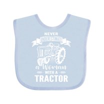 Inktastic Tractor Woman Girls Baby Bib