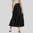 thumbnail image 4 of Zshosam Women's High Waist A-Line Pockets Skirt Skater Flared Midi Skirt(Black,XXL), 4 of 6