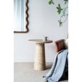 thumbnail image 4 of Circular Cream Side Table | Can Be Used as Chairside or Entryway Piece | Expertly Made from Durable Magnesium | Complements Diverse Interiors, 4 of 6