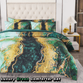 thumbnail image 6 of PERFEMET Full  Comforter Set-6 Pieces Green Marble Comforter Bedding Set Bed in a Bag with Sheets Pillow Cover for All Season(Green,Full), 6 of 9