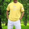thumbnail image 2 of IWRICH A Tiny Bit Irish Irish Men's T-Shirt Short Sleeve St. Patrick's Day Tees Yellow XL, 2 of 5