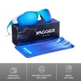 thumbnail image 3 of Xagger Half Frame Polarized Sports Sunglasses for Men Women UV400 Wrap Around Baseball Running Cycling Glasses, 3 of 6