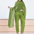 thumbnail image 3 of Peekdee Women Cotton Solid Patiala Salwar With Dupatta Set Green Traditional And Ethnic Wear One Size Plus, 3 of 4
