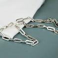 thumbnail image 3 of K-KED S925 Sterling Silver Chain Men Women Cable Link Necklace 7mmW Rectangle Jewelry-18inch, 3 of 8