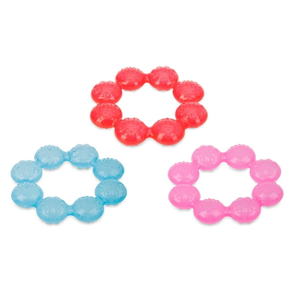 Anillo para chupetes Teether Nuby IcyBite, 1 unidad, los colores pueden variar