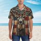 thumbnail image 2 of Fotbe American Flag Deer Art Camisa Hawaiana para Hombre Unisex – Camisa Casual de Verano con Botones de Manga Corta de Algodón y Lino,Medium, 2 of 7