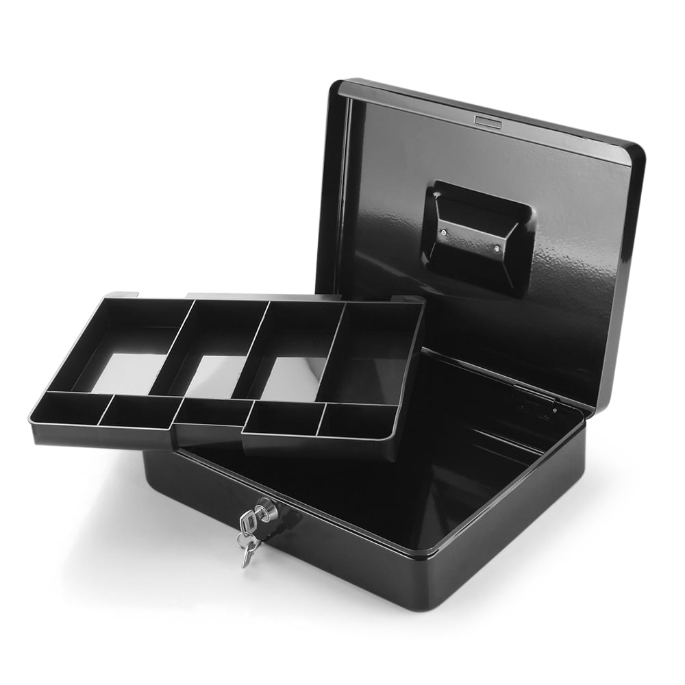 HMF 100228-09 English GBP Pound Cash Box with Coin Rack and Bills Tray 25 x 18 x 9 cm