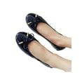 thumbnail image 3 of Gomelly Ladies Flats Women Flat Shoes Slip On Flats with Bows Ballet Flat Ballerina Flats Comfortable Casual Flats Round Toe Flats Dress Shoes Flats Royal Blue Patent Leather 5, 3 of 6