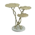 thumbnail image 4 of Three-Tier End Table - Gold Finished Aluminum with White Marble Base, 4 of 5